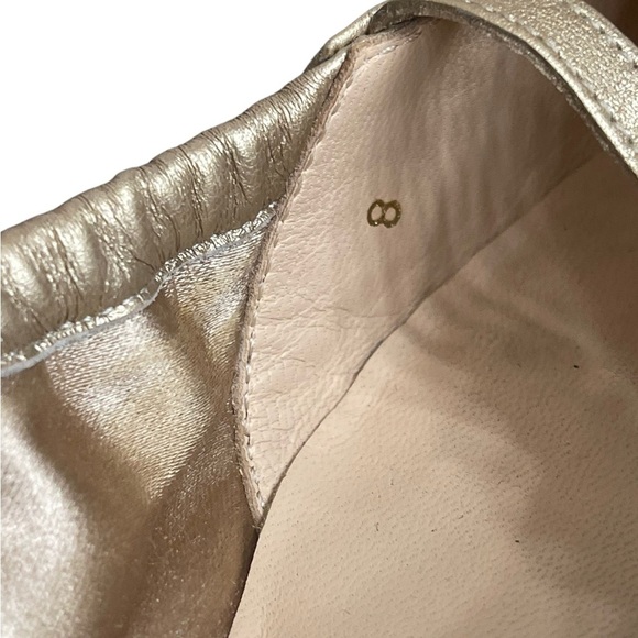 TOD'S Gold and Sequin Square toe flats size 8 - Picture 14 of 15